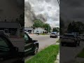 Lots of black smoke.
