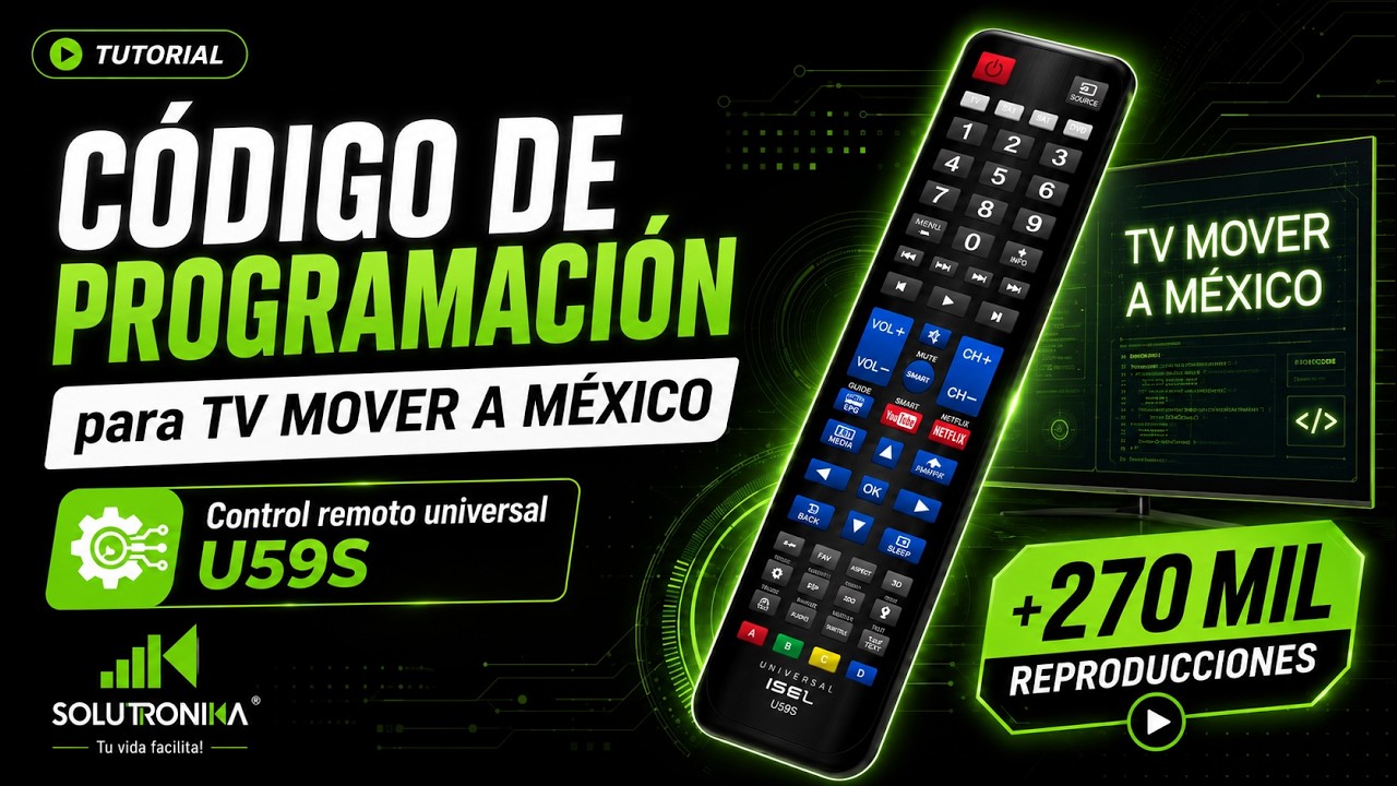 código control para pantalla mover a mexico - YouTube