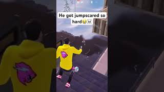 He got JUMPSCARED so HARD😭😭☠️ #fortnite #funny #gaming #viral #shorts #lol #fortnitememes