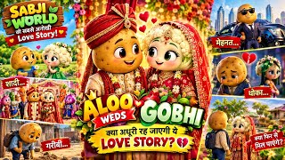 Full 🥔❤️ Aloo Weds Gobhi! 😍 | Sabji World Ki Sabse Anokhi Love Story | Emotional Hindi Cartoon Story News