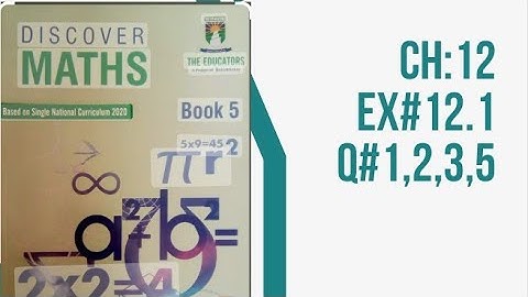 Discover Maths-5 unit:7 ch#12 Ex#12.1 Question#1,2,3,5
