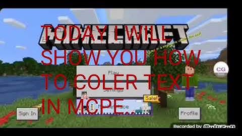How to color text in mcpe 1