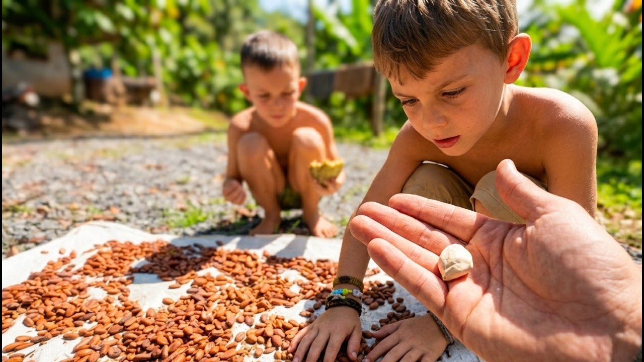Kids Learn Where Chocolate ACTUALLY Comes From | Cacao Harvest in the Jungle Pt.1