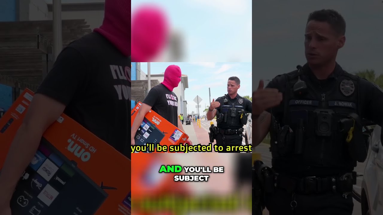 Pink Mask Guy Gets Trespass Warning You Won T Believe What Happens 