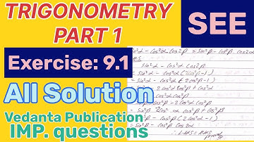 Trigonometry class 10 / Multiple angles / opt math / exercise solution / SEE important questions