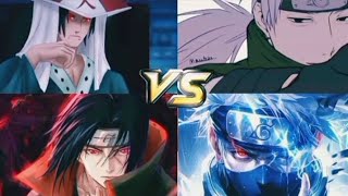 Itachi & Fugaku Vs Kakashi & Sakumo Uchiha Vs Hatake