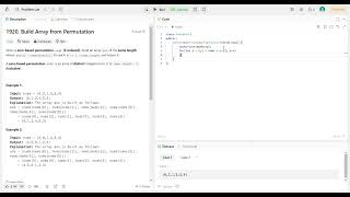 Data Structures and Algorithms: LeetCode - 1920. Build Array from Permutation with C++