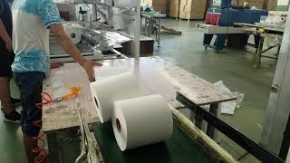 Qartar maxi roll toilet paper cutting and packing machine price