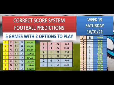16\/01\/21 - CORRECT SCORE SYSTEM FOOTBALL PREDICTIONS - FIXED ODDS ...
