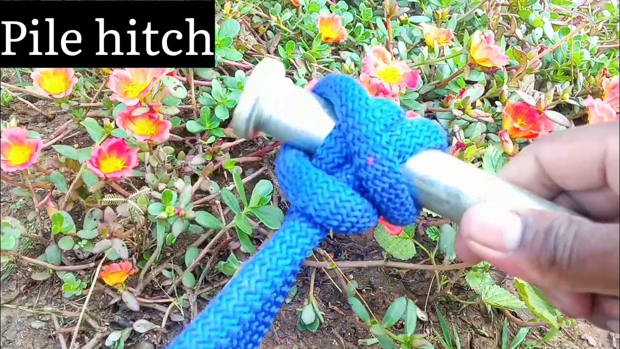 how to tie pile hitch how to attaching rope to a pole YouTube