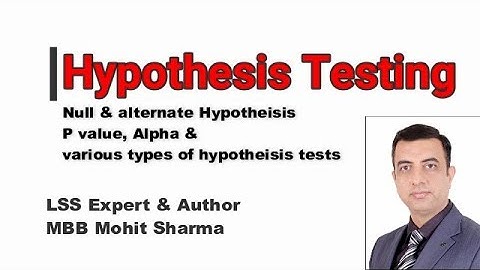 How to easily learn Hypothesis Testing, P Value, Alpha and Various Hypothesis tests.