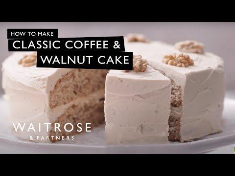 Classic Coffee Walnut Cake Waitrose Partners Youtube