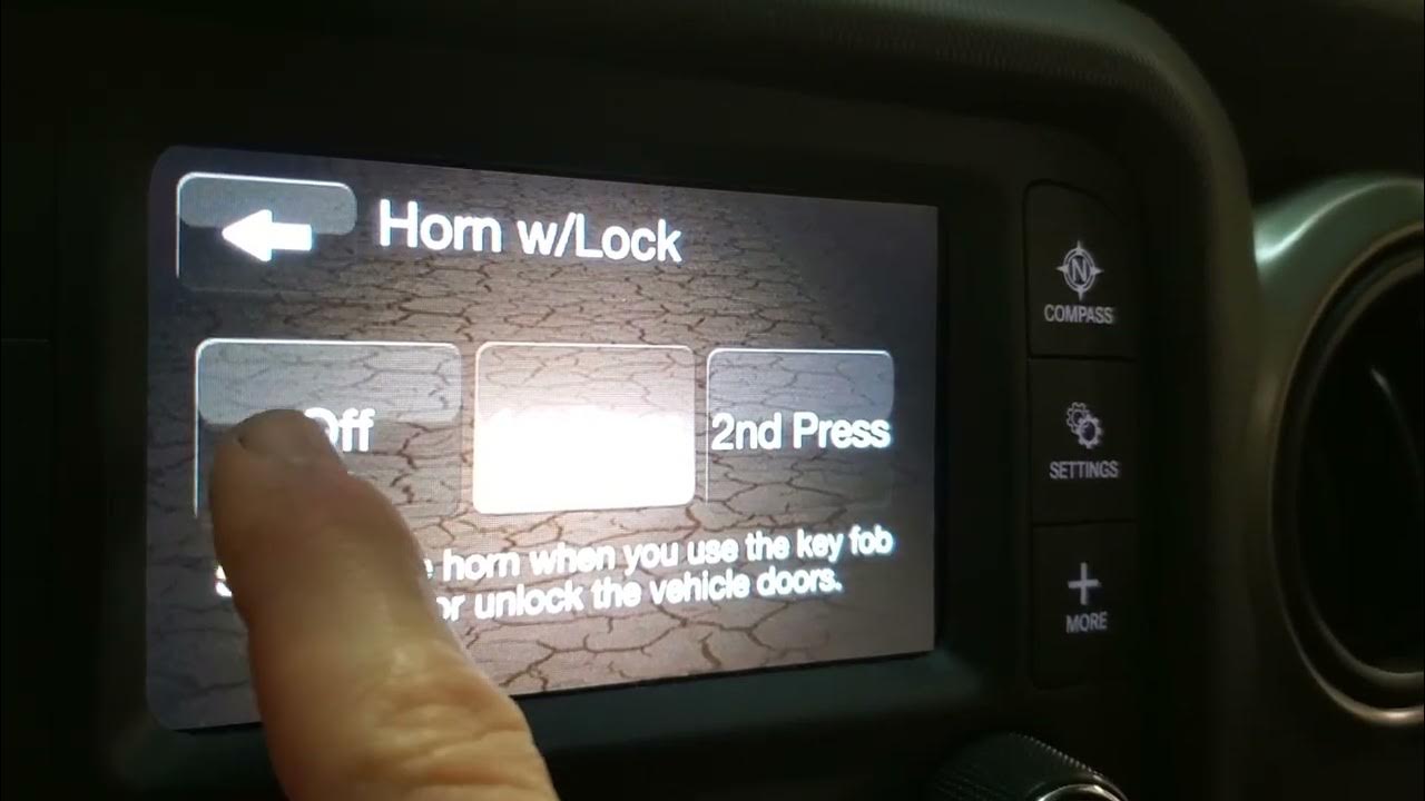 2018 2019 2020 2021 2022 2023 Jeep Wrangler How To Turn Off Horn Honk Turn  On Flash Lights Key Fob - YouTube