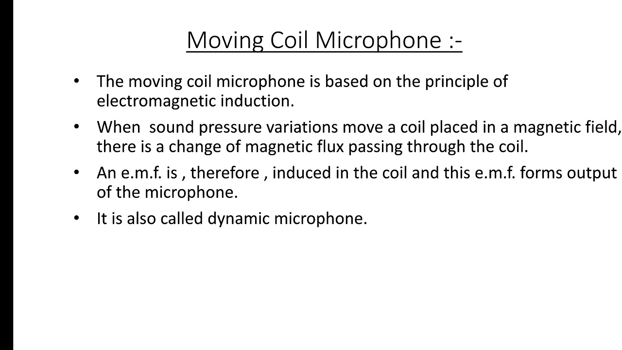 Moving Coil Microphone YouTube