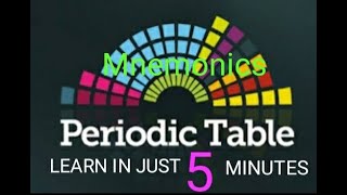 learn periodic table in just 5 min
