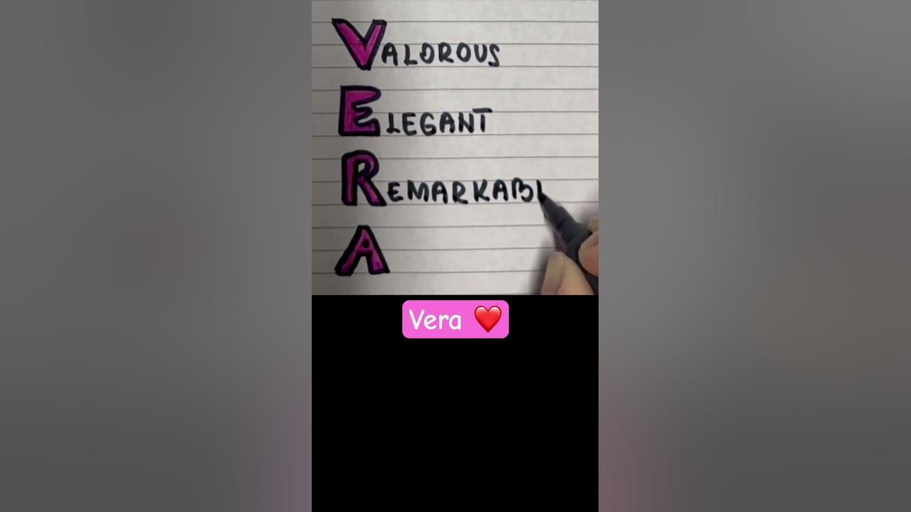 Meaning of the name VERA meaning name vera YouTube