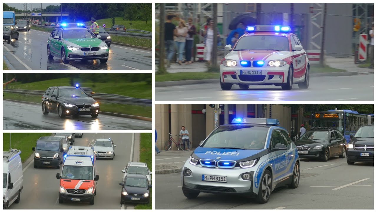 Amoklauf in Münchener Einkaufszentrum - Einsatzfahrten