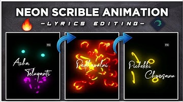 How to Edit Neon Scribble animation Lyrical video || Alight motion tutorials⚡🔥