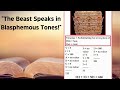 Sermon 51824 the beast speaks in blasphemous tones