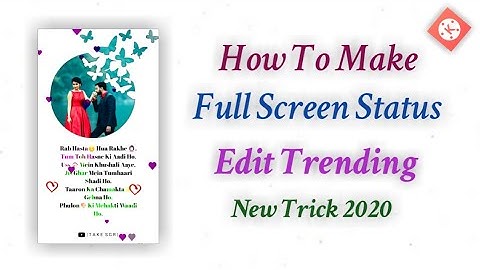 🔥How To Make #Trending ( Colour Changing ) Full Screen Lyrical WhatsApp Status Video | In KineMaster