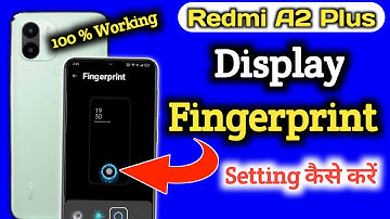 Redmi a2 plus fingerprint lock setting/Redmi a2 plus fingerprint screen lock/fingerprint sensor