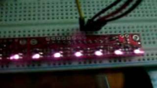 Pololu QTR-8RC LEDs ON/OFF test