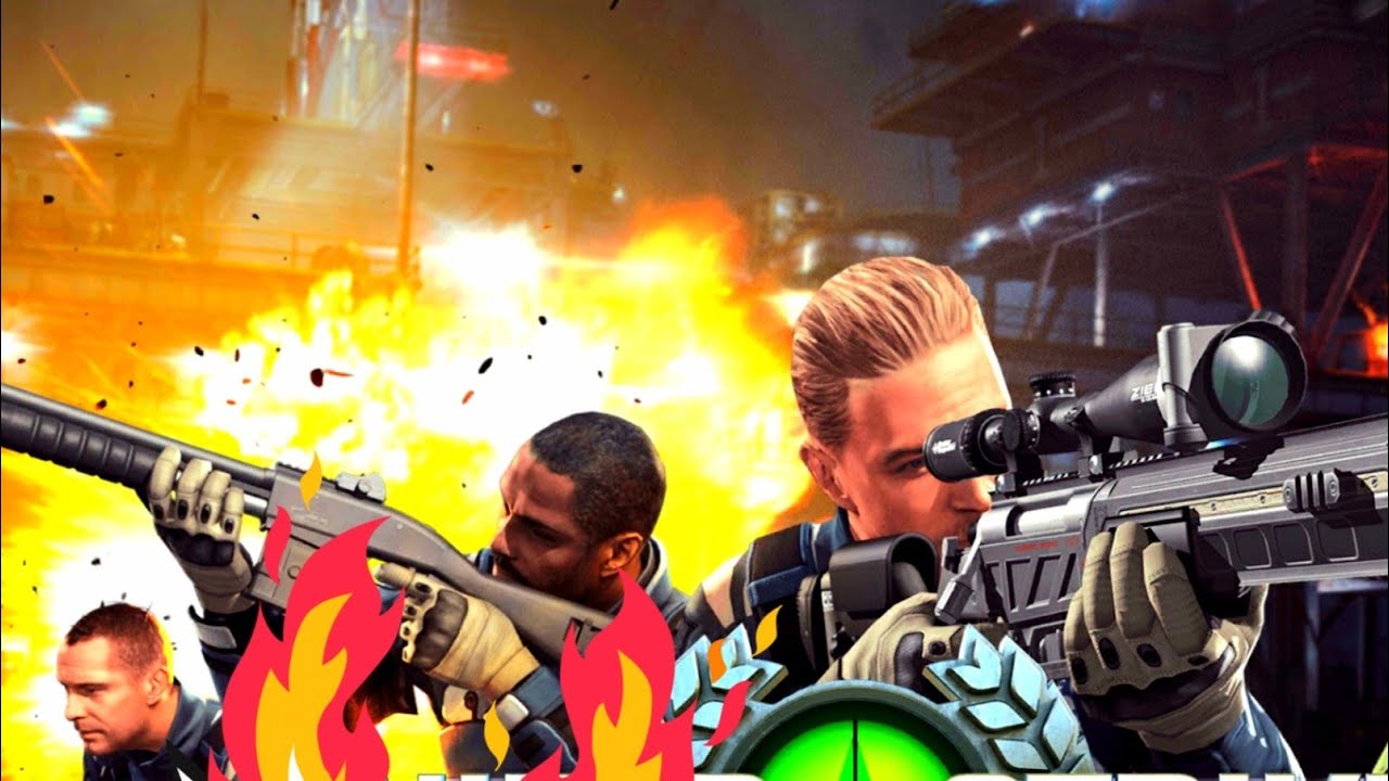 Beautiful fun war game, sniper shooting, excitement in London