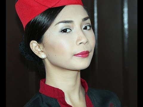 Cabin Crew Inspired Hair and Makeup - Katherine Joyce 