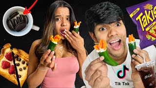 We Tried TikTok Food Trends  - සිංහල vlog - Lankan Couple