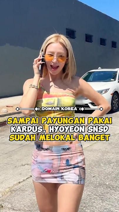 Sampai payungan pakai kardus, Hyoyeon SNSD sudah melokal banget #kpop #shorts