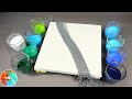 Chain pull technique - color in the middle - Acrylic pouring - fluidcomet