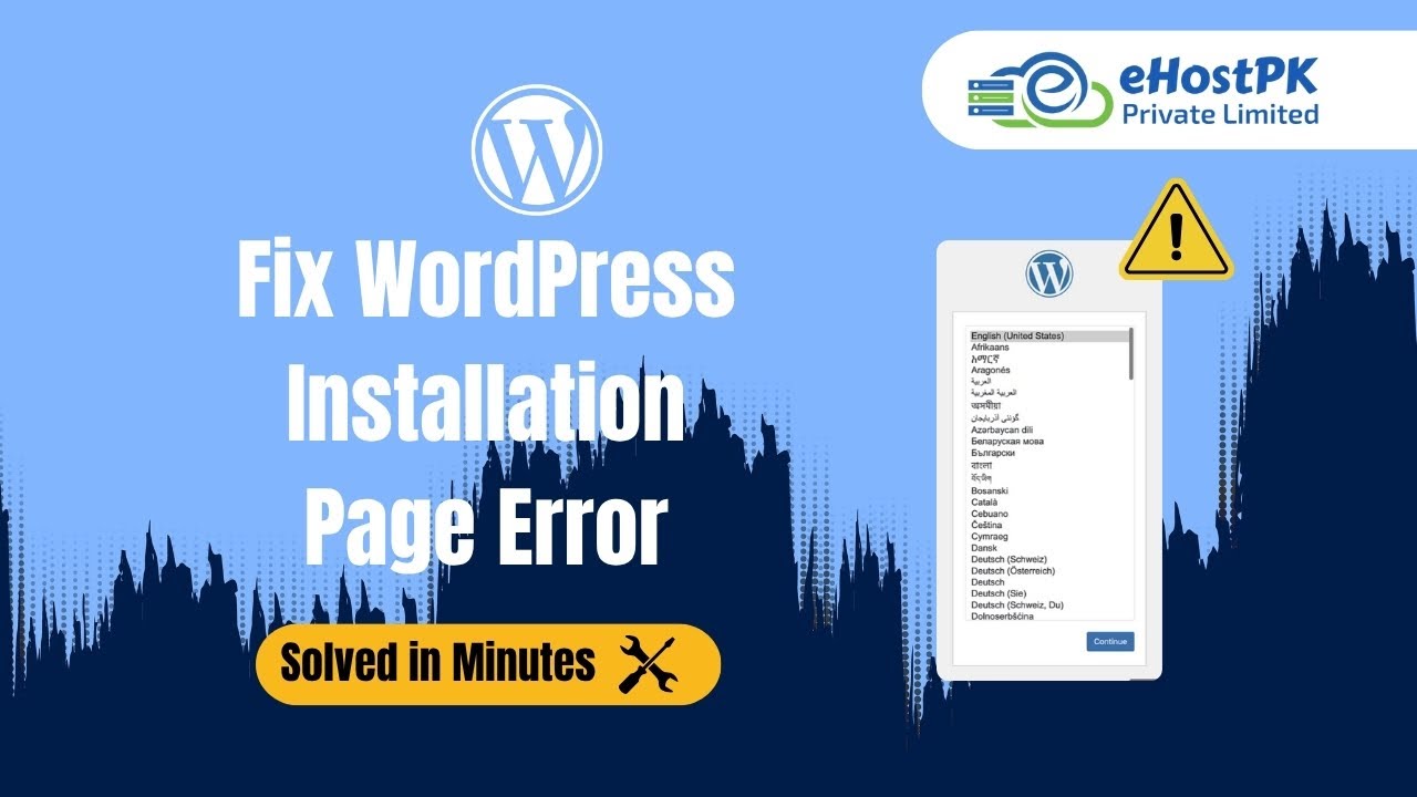 Fix WordPress Installation Page Error | Recover Website from CPanel ...