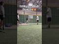 Batting practice in the cage