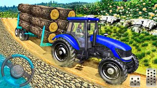 Real Tractor Trolley Cargo Farming Simulation Game - Barrel Transport! Android gameplay screenshot 3