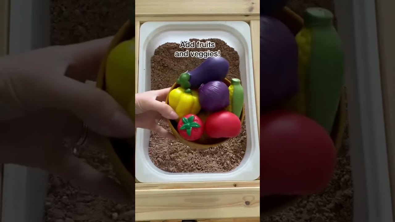 Taste Safe Sensory Bin Featuring The Farmer S Market Color Sorting Set 