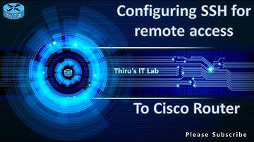 Configuring SSH for Remote access to the Cisco Router