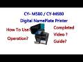 Guide User Manual CY-580 CY-M680 Digital Nameplate