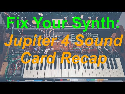 Restoring the Roland Jupiter 4 - Recapping the Sound Card  + Sound Demo (Part 2)