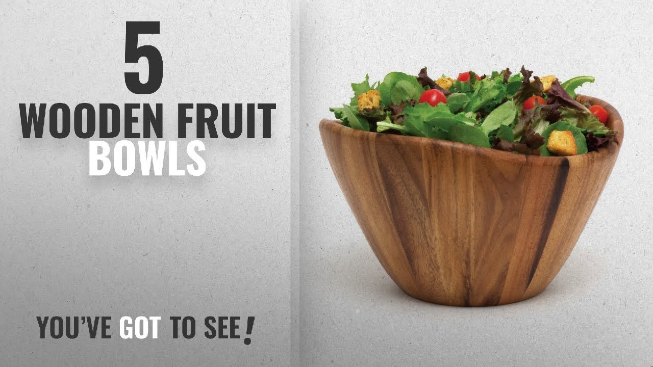 Best Wooden Fruit Bowls [2018]: Lipper International 1174 Acacia Wave Serving Bowl for Fruits or