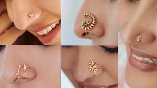 Latest Trending Gold Nose pin Designs | Nose pin Designs