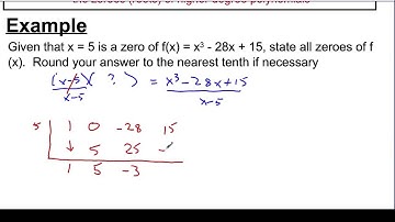 Video 19 Finding the Zeros of Higher Degree Polynomials Part 2