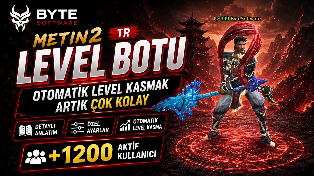Metin2 TR | LEVEL KASMAK HİÇ BU KADAR KOLAY OLMADI | LEVEL BOT + ÖZEL AYARLAR | Byte Software | 2026