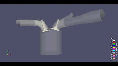Converge CFD IC Engine Four stroke Valve motion Animation