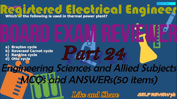 REE Board Exam Reviewer (ESAS Part 24) : 50 - Items || Objective type Questions and Answers.