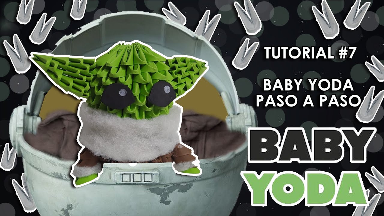 BABY YODA Tutorial en origami3d paso a paso Priztiños Origami3D