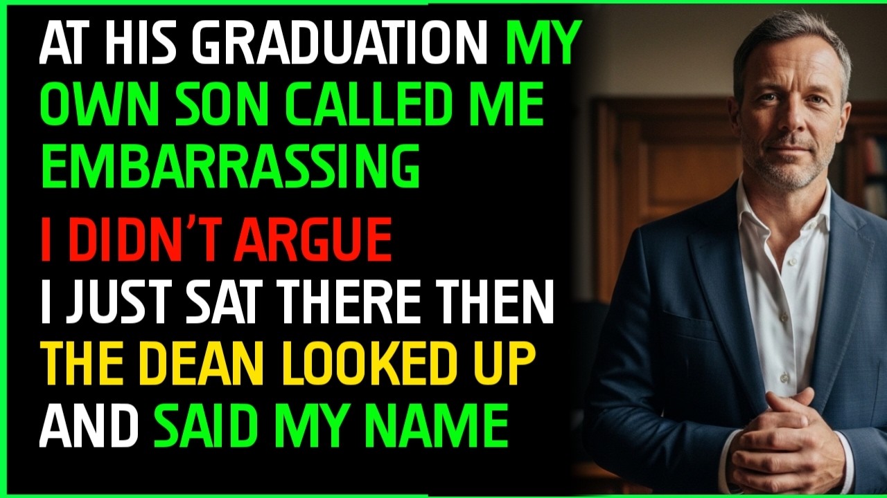 My Son Said I Was Embarrassing the Family — Until the Dean Called My Name