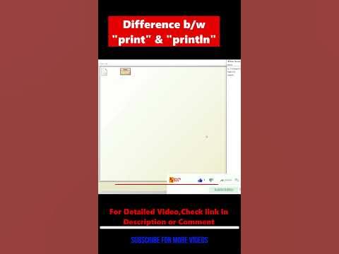 Difference between Print and Println - YouTube
