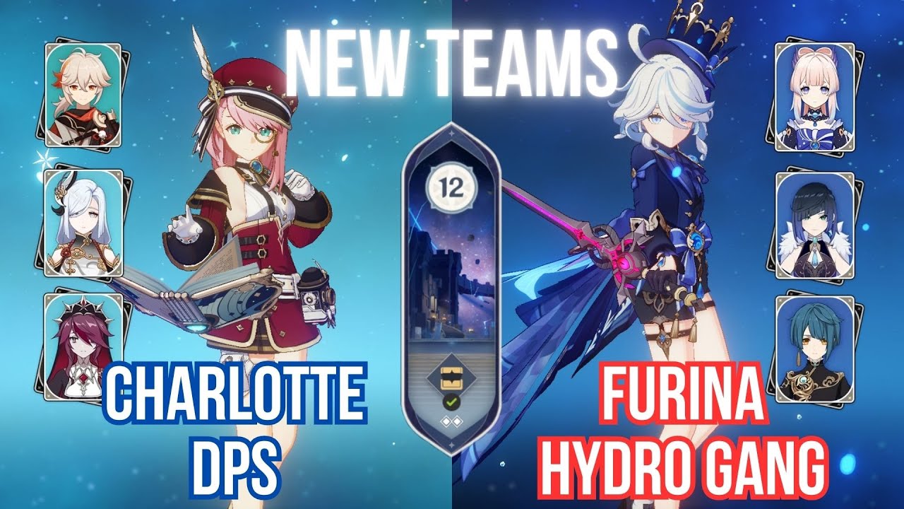 DPS CHARLOTTE and FURINA HYDRO GANG| Genshin Impact Abyss 4.2
