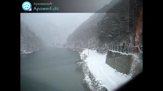 特急ひだ３号　車窓 / 走行音　HC85系　吹雪の高山本線を激走 ❄