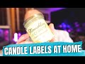 DIY make your own candle labels online and print at home